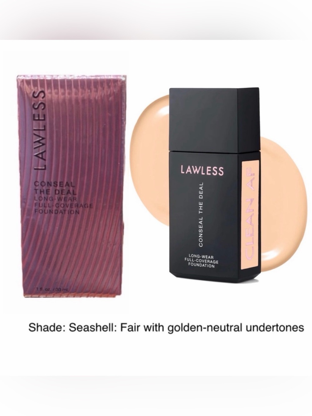 LAWLESS Conseal The Deal Long-Wear Full-Coverage Foundation - SEASHELL